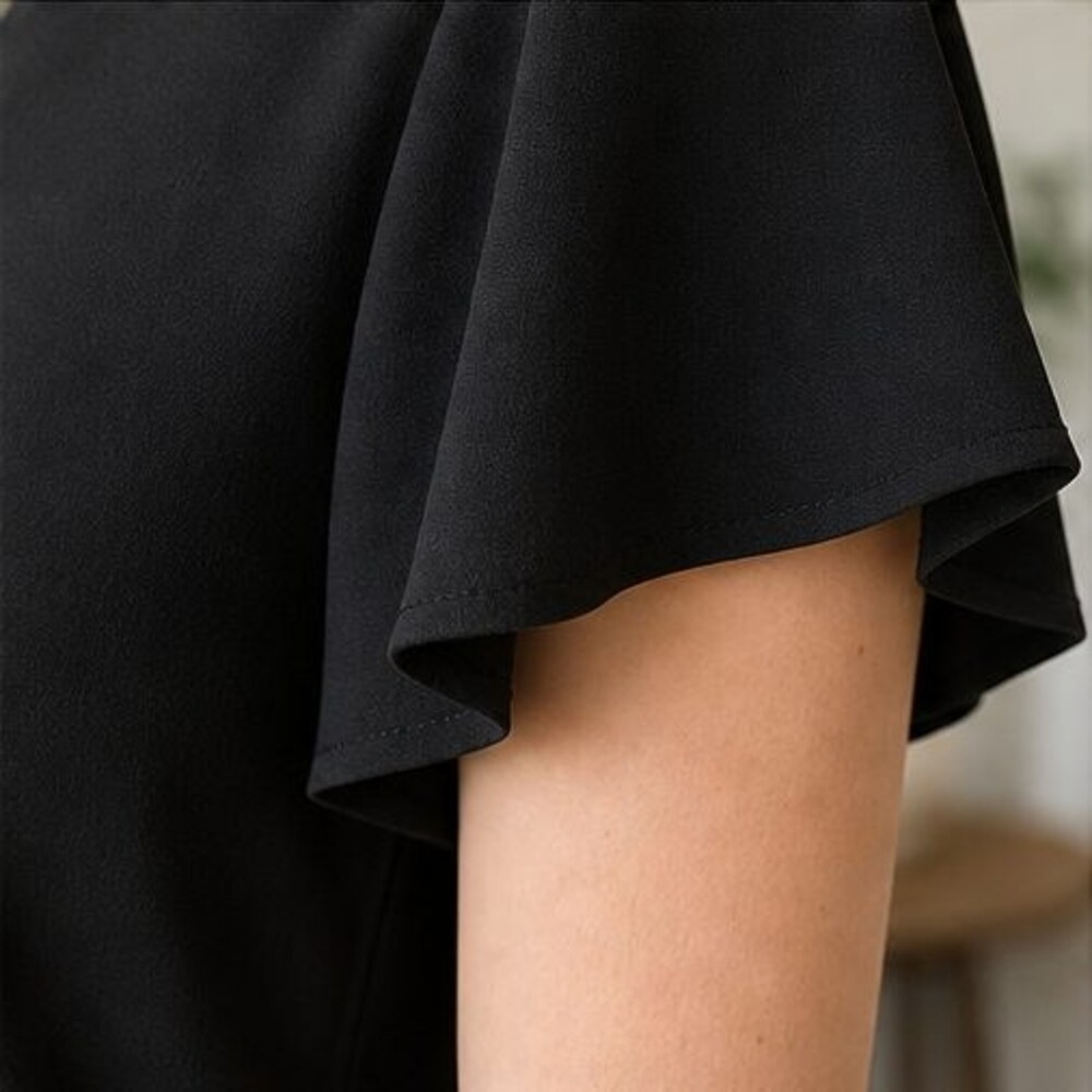 Black Ruffle Blouse - Picture 5 of 6